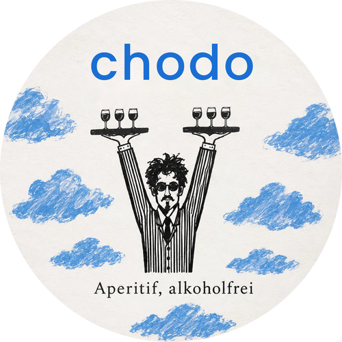 Der originale chodoman auf dem chodo-Etikett